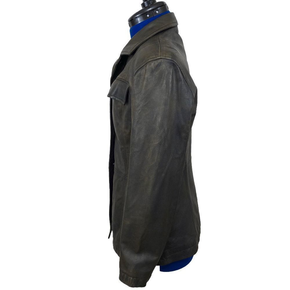 DKNY Classic Leather jacket women button - Picture 3 of 5